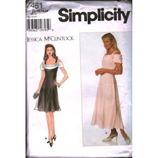 Simplicity 7461 Jessica McClintock Dress Sewing Pattern Size 12 Misses Petite picture