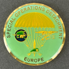 Joint Special Operations Detachment Europe Commanders Challenge Coin SF Seals & picture
