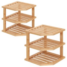 3 Tier Corner Shelf(2 Pack),Plate Organizer,Dish Drying Rack,Kitchen Spice Ra... picture