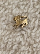 Nail Charm Vtg 80s Real Gold Post With Screw Back. Unique picture