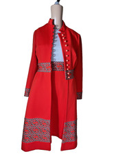 True Vintage 60s 70s Jacket Dress And Coat Domani Knits Iconic orange  Set picture