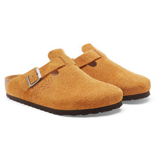 Birkenstock Stussy Boston Suede Leather Caramel Clogs Unisex Shoes All-Size picture
