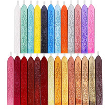 Anezus 26Pcs Antique Sealing Wax Sticks with Wicks for Postage Letter Retro Vint picture