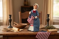 Primitive Collectable Byers Choice Betsy Ross Caroler 554W picture