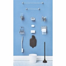 Bathroom Accessory CHRYSNBON Set KIT Dollhouse Miniature 1:12 Scale US SHIPPER picture