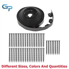 No Dig Garden Border Lawn Edging Roll Kit For Garden Brown & Black Landscape picture