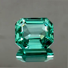 AAA 11.8 CT+ Flawless Natural Green Emerald Loose Certified Gemstone Emerald Cut picture