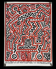 Keith Haring 1983 Fun Gallery Rare Large Vintage Gallery Lithograph Banksy Kaws picture