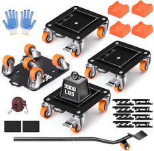 Furniture Dolly 5 Wheels Heavy Duty with Removable Side Guards 3900Lbs Capacity picture