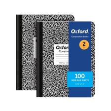 Composition Notebooks 2 Pack Wide Ruled Black Marble School Journals 100 Sheet picture