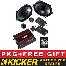 KICKER CSS684 6X8 CAR AUDIO COMPONENT SPEAKERS PACKAGE+DS18 2CH AMPLIFIER picture