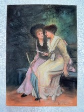 William Oliver (handmade) Drawing on antique paper signed and sealed. picture