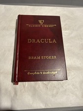 DRACULA COMPLETE & UNABRIDGED CLASSIC LIBRARY By Bram Stoker - Hardcover *VG+* picture