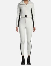 Cordova Women's White Two-Tone Water-Repellent Signature Belted Ski Suit Size + picture