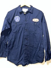 VINTAGE 1960's VOLKSWAGON NAVY BLUE WORK GARAGE SHIRT WORK WEAR medium  picture