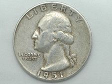 1951 S Washington 90% Silver Quarter San Francisco Mint Mark picture