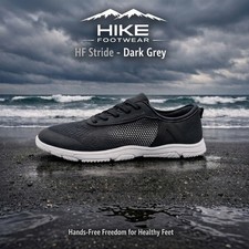 Hike Footwear Stride Womens 10/10.5 Mens 8/8.5 EU41 Dark Grey Barefoot Sneakers picture