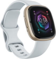 Fitbit Sense 2 GPS Health Smartwatch Blue Mist Pale Gold S L Bands picture