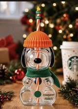LUXURY New 2026 Starbucks x Peanuts Glass Cup Gift For Halloween picture
