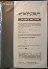 Roland SPD-20 Drum Percussion Midi Pads Original Owner's Manual Booklet New Cond picture