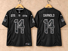 Nike Seattle Seahawks Sam Darnold #14 Salute to Service Jersey Black All Sizes picture