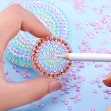 10,000pcs 3mm SS10 Jelly AB Crystal Flatback Resin Round Rhinestones Glue on Gem picture