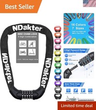 Scratch-Proof Heavy Duty Bike Lock - Resettable 5-Digit Combo, Multiple Lengths picture
