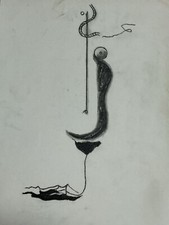 André Masson Drawing on paper (Handmade) signed and stamped mixed media. picture