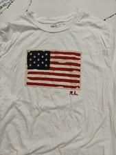 Polo Ralph Lauren Small Distressed USA Flag Cotton Tee  picture