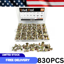Rivet Nut Tool Kit, 830Pcs Sae Rivet Nut Assortment Kit picture