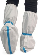 Boot Covers 6 Pairs Knee High Non-Slip Waterproof 18in White picture