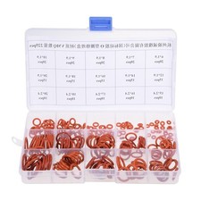 225Pcs 15 Sizes O-Ring Assortment Kit DIY Sealing Gasket Set Silicone Rubber picture