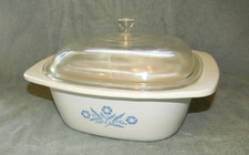 Corning Ware Blue Cornflower 4 Qt. Dutch Oven Roaster P-34-B With Lid P-12-C picture