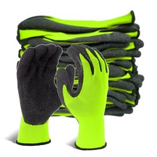 EvridWear 12 Pairs Pack Crinkle Latex Rubber Coated Work Gloves picture