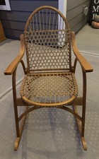 RARE Vintage Vermont Tubbs Wood & Rawhide 