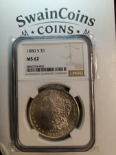 1880-S Morgan Silver Dollar NGC MS62  E20-192 picture