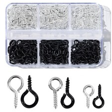 300PCS Small Screw Eye Pins – Mini Hooks for Jewelry, Charms & DIY Crafts  picture
