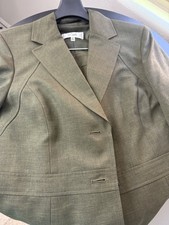 LESUIT PANT SUIT/OLIVE /SIZE 10/INSEAM 31