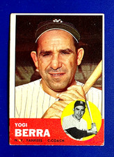 Yogi Berra 1963 Topps #340 Yankees HOF  BV $300 GOING UP ⬆️ VG EX *GWCARDS* picture
