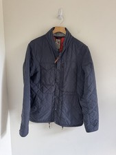 Relwen Quilted Blue Navy Tanker Jacket Medium Insulated picture