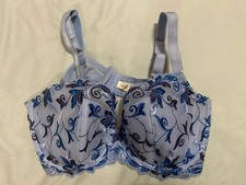 Soma Sensuous Lace Unlined Embroidered Sheer Mesh Balconette Bra  40D picture