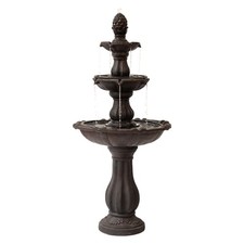 XBrand 3-Tier Freestanding Waterfall Fountain w/Pump & Pineapple Top, 51 Inch... picture