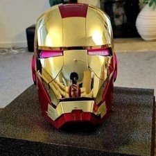 Iron Man Gold MK5 Helmet Electronic Voice Activated Open&Close Mask Autoking NEW picture