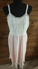 Vintage 1960’s 1970’s Sears Roebuck & Co. Nightgown Dress Slip Size Large Nylon picture