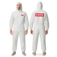 LAUCO White Polyester Reusable Paint Coverall Spray Suit with Hood – Lint Free picture