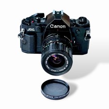 TESTED Canon A-1 35mm SLR Film Camera Black With Canon FD 35-70mm /3.5-4.5 picture