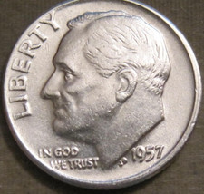 SELLING AS SHOWN~1957 D ROOSEVELT DIME~PLEASE VIEW ALL PHOTOS FOR CONDITION~580 picture
