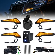 UTV Turn Signal Kit with Upgrade 4-in-1 Rocker Switch and Triangular Amber Light picture