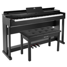Black 88 Keys Full Size Weighted Hammer Action Digital Piano Keyboard with Bench picture