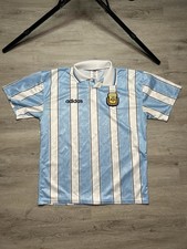 Vintage 1994/1995 Argentina Banned FIFA World Cup Jersey Kit Made In UK L RARE picture